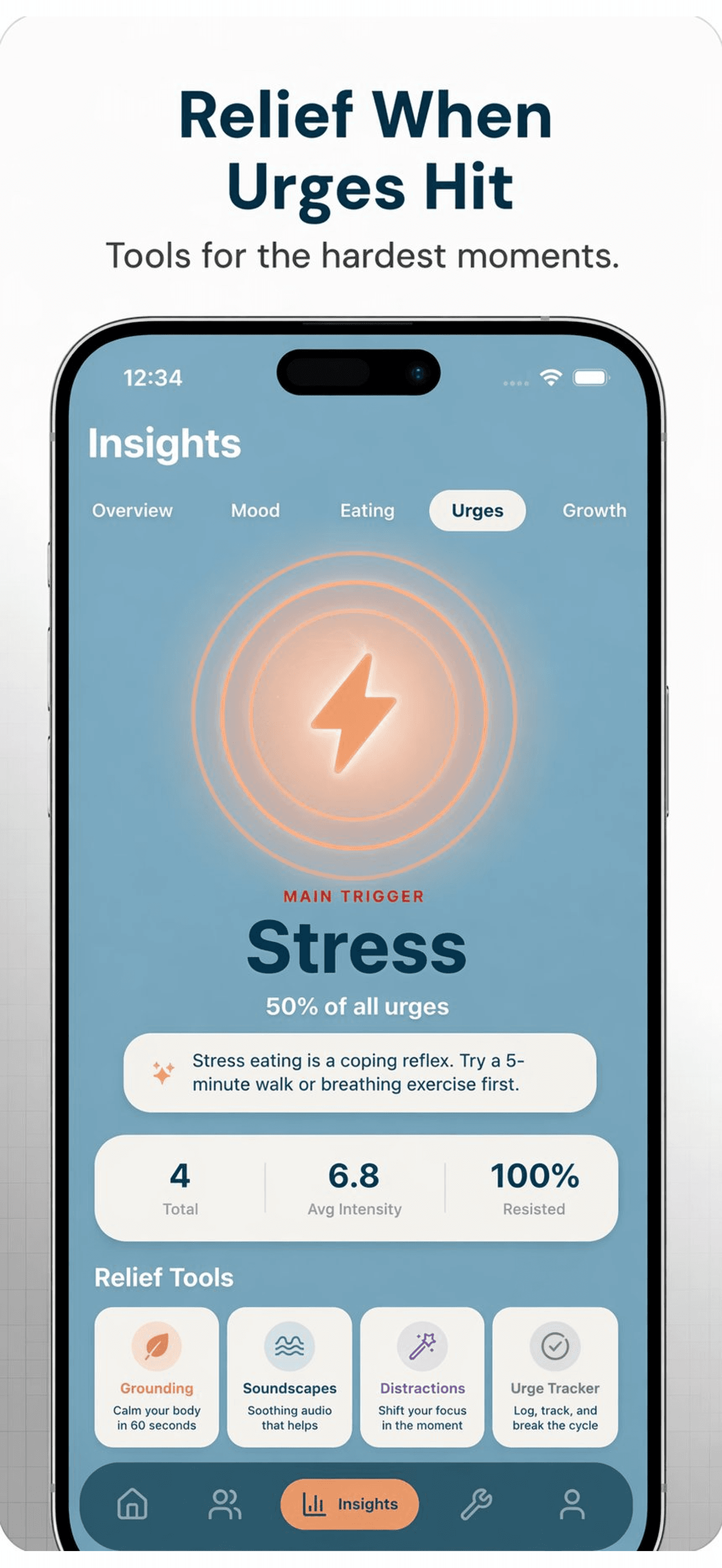 Understand your patterns — see the why behind the urge